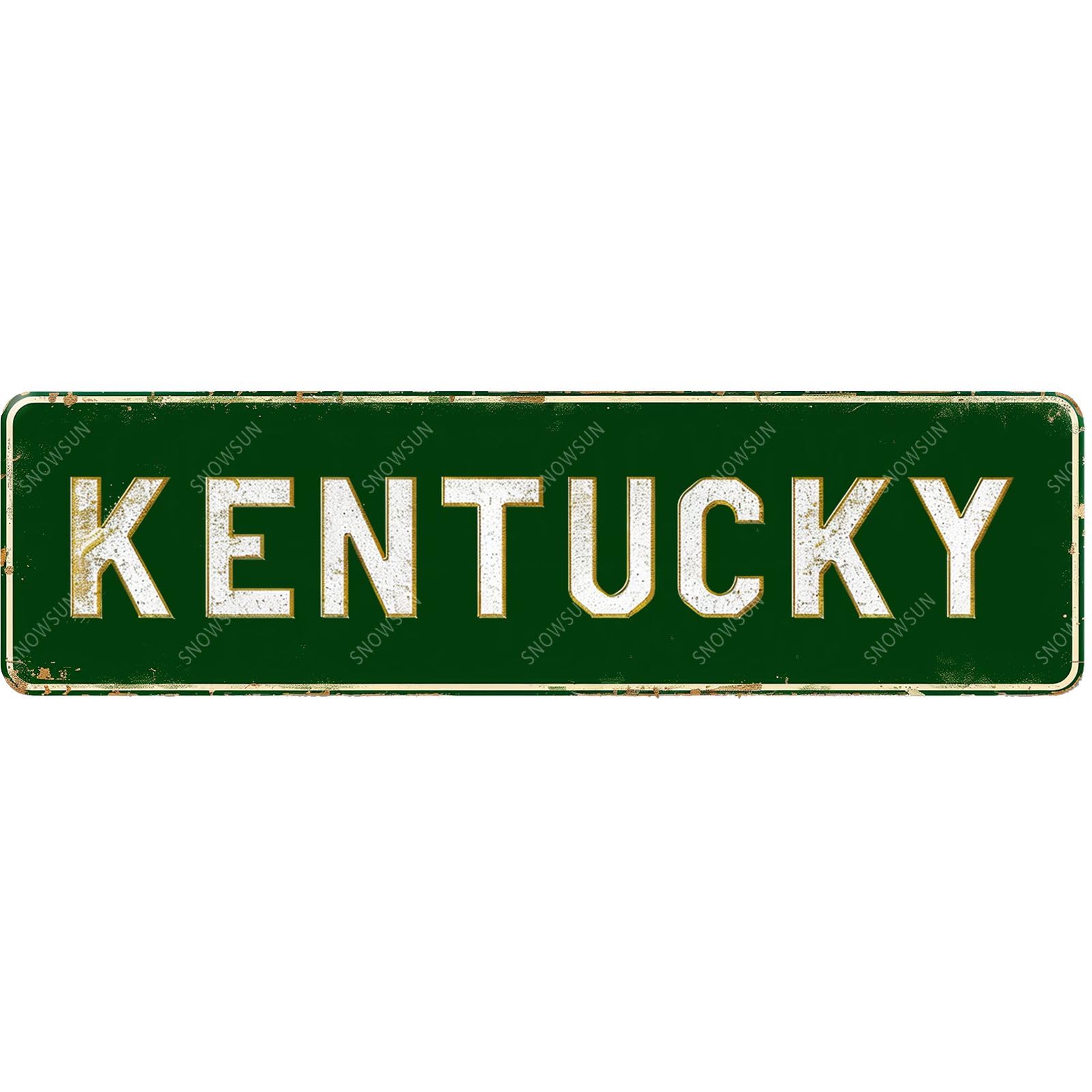 Kentucky Street Sign Vintage Tin Signs Art Plaque for Home Office Bar Garden Cafe Yard Garage 4x16 Inch