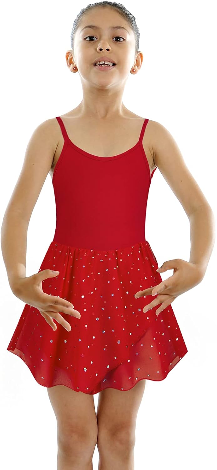 Vieille Girls Ballet Leotard with Shiny Skirt Ballerina Dress with Adjustable Straps for 3-9 Years : Clothing, Shoes & Jewelry