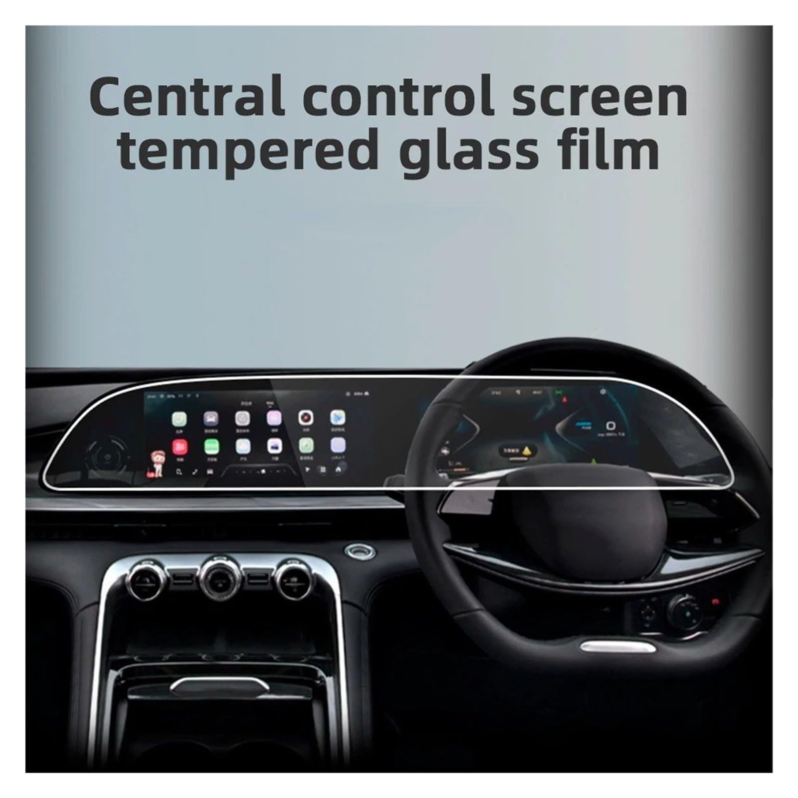 Film Protecteur d'écran en Verre trempé pour système de Navigation GPS de Voiture Omoda C9 2023-2025