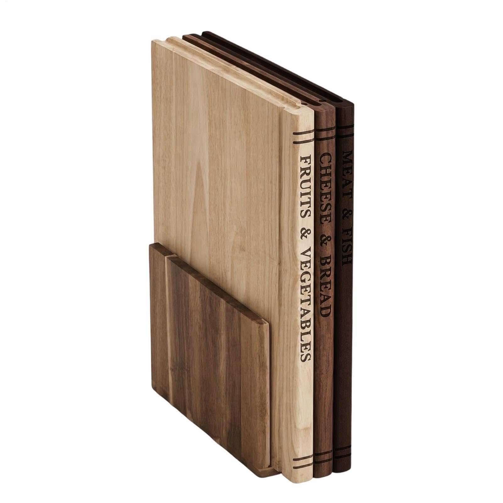 Book Cutting Boards Three Pieces Decorative Chopping Tool Wooden Kitchen Ac