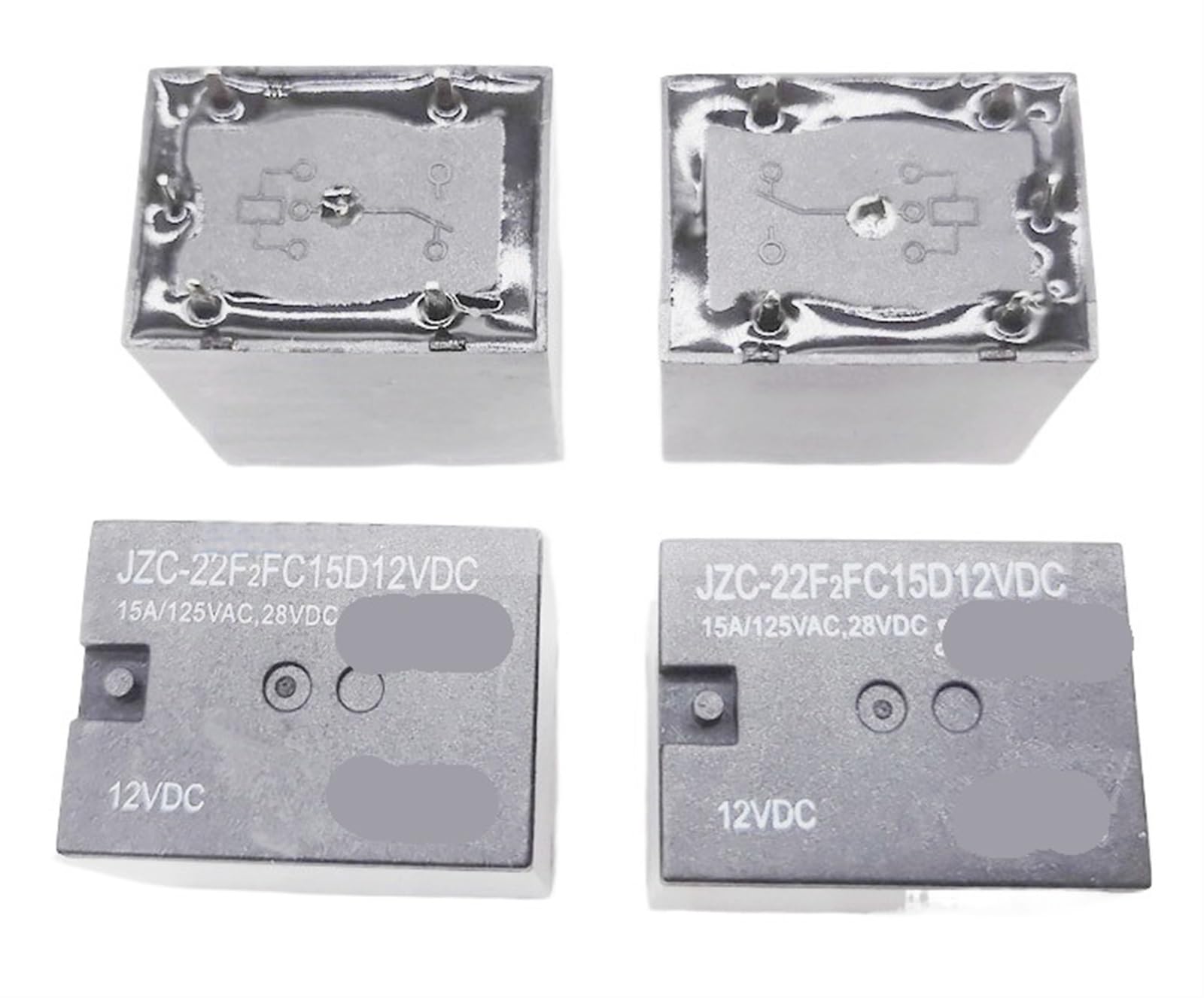 Relé de automóvil JZC-22FFC15D12VDC de 5 pines 10A para sustitución de componentes 2