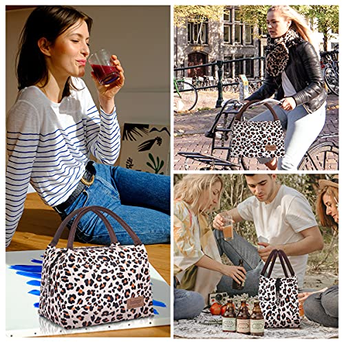 Buringer Reusable Insulated Lunch Bag Cooler Tote Box Meal Prep For Men & Women Work Picnic Or Travel (Leopard) #TOP6