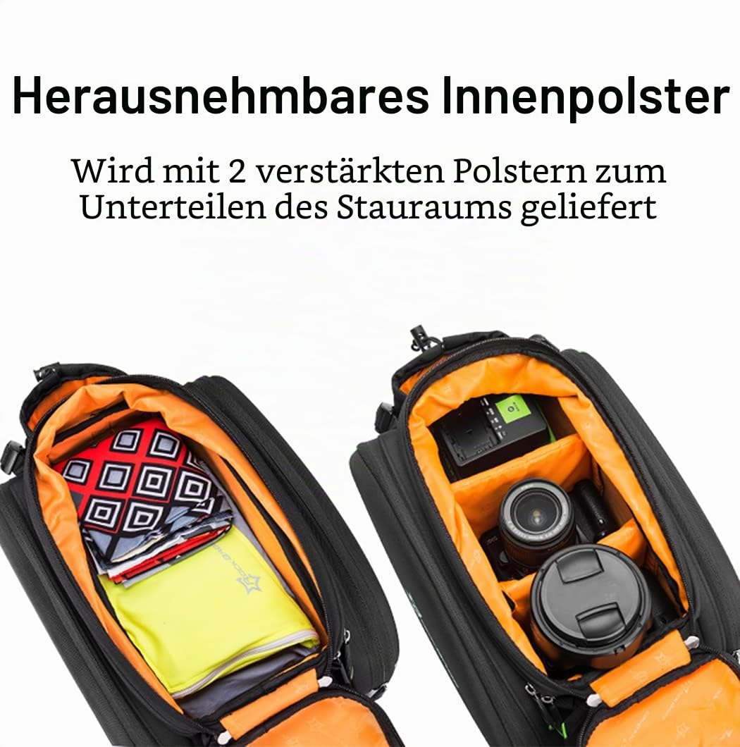 ROCKBROS wasserdichte Gepäckträgertasche Fahrrad mit Regenschutz | Transporttasche mit Schultergurt, Fahrradtasche für Gepäckträger, 17–35 L