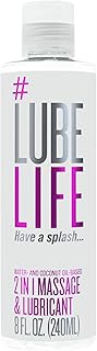 #LubeLife 2-in-1 Water & Coconut Oil Based Massage and Lubricant, Massage Oil and Lube for Men, Women & Couples, Relax and...