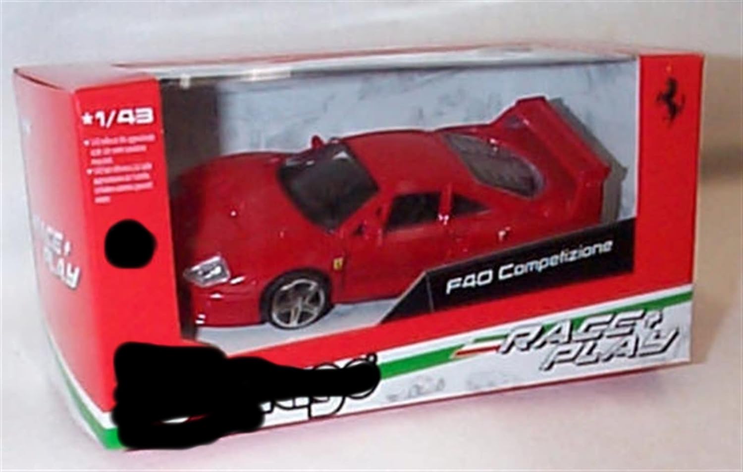 Bburago F'ERRAR'I F40 Competizione in red car 1:43 scale Diecast model