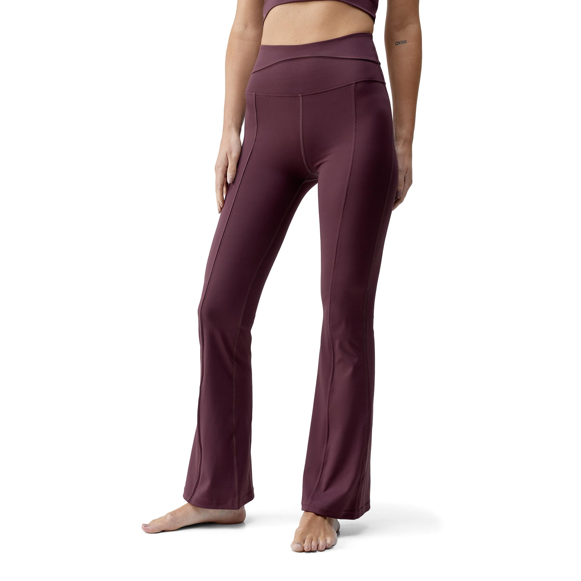 BORN Damskie Legginsy Saori, Treningowe, Do Biegania, Sportowe, Z Wysokim Stanem I Długą Długością