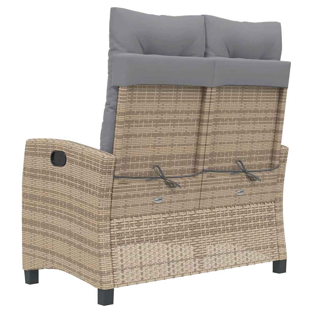 Ławka ogrodowa Poly Rattan Beżowy