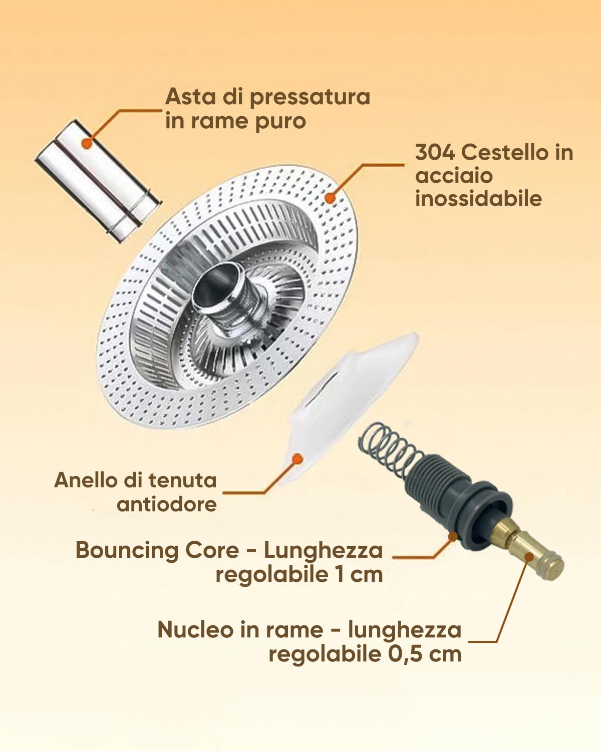 Tappo lavandino cucina e filtro lavandino combinato, 3 in 1 tappo lavello cucina in acciaio inox e filtro lavandino cucina per scarichi standard, protezioni ideali per il scarico lavandino cucina