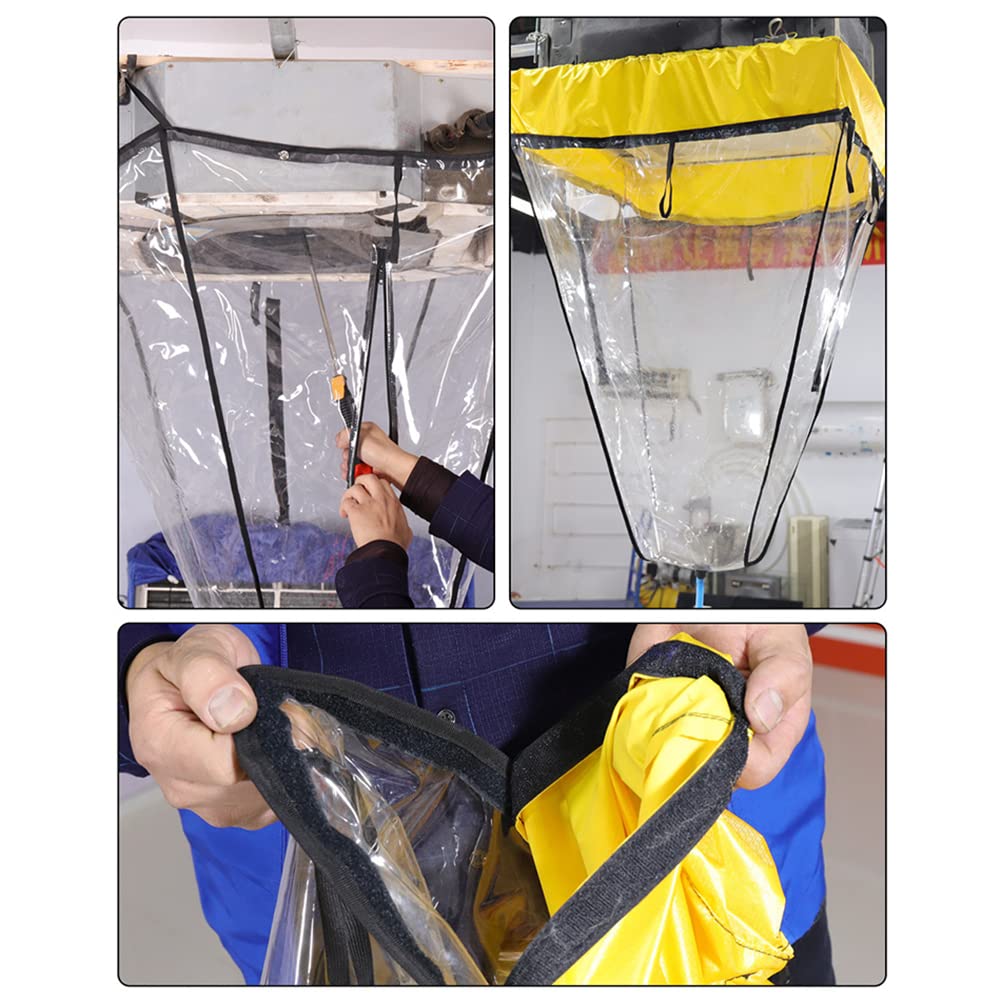 Zankie Housse de Nettoyage pour climatiseur | Housse de Lavage pour climatiseur de Plafond | Sac de Service de climatisation Fendu étanche, Housse de Nettoyage complète pour climatisation Murale