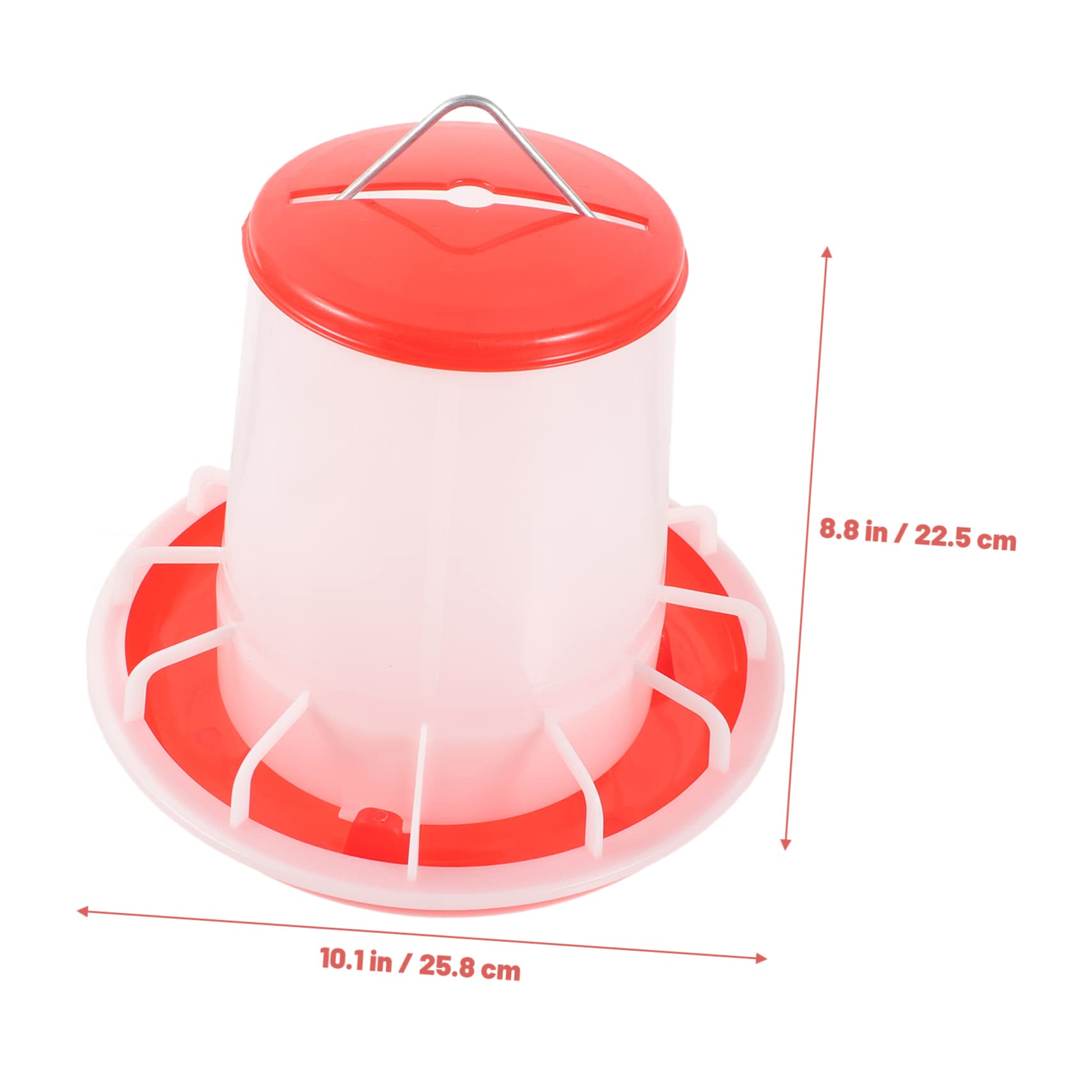 Abaodam Hanging Poultry Feeder Feeding Bucket with Cover Easy to Install and Clean Automatic Food Container for Chickens Quails and Pigeons and Convenient for Poultry Feeding