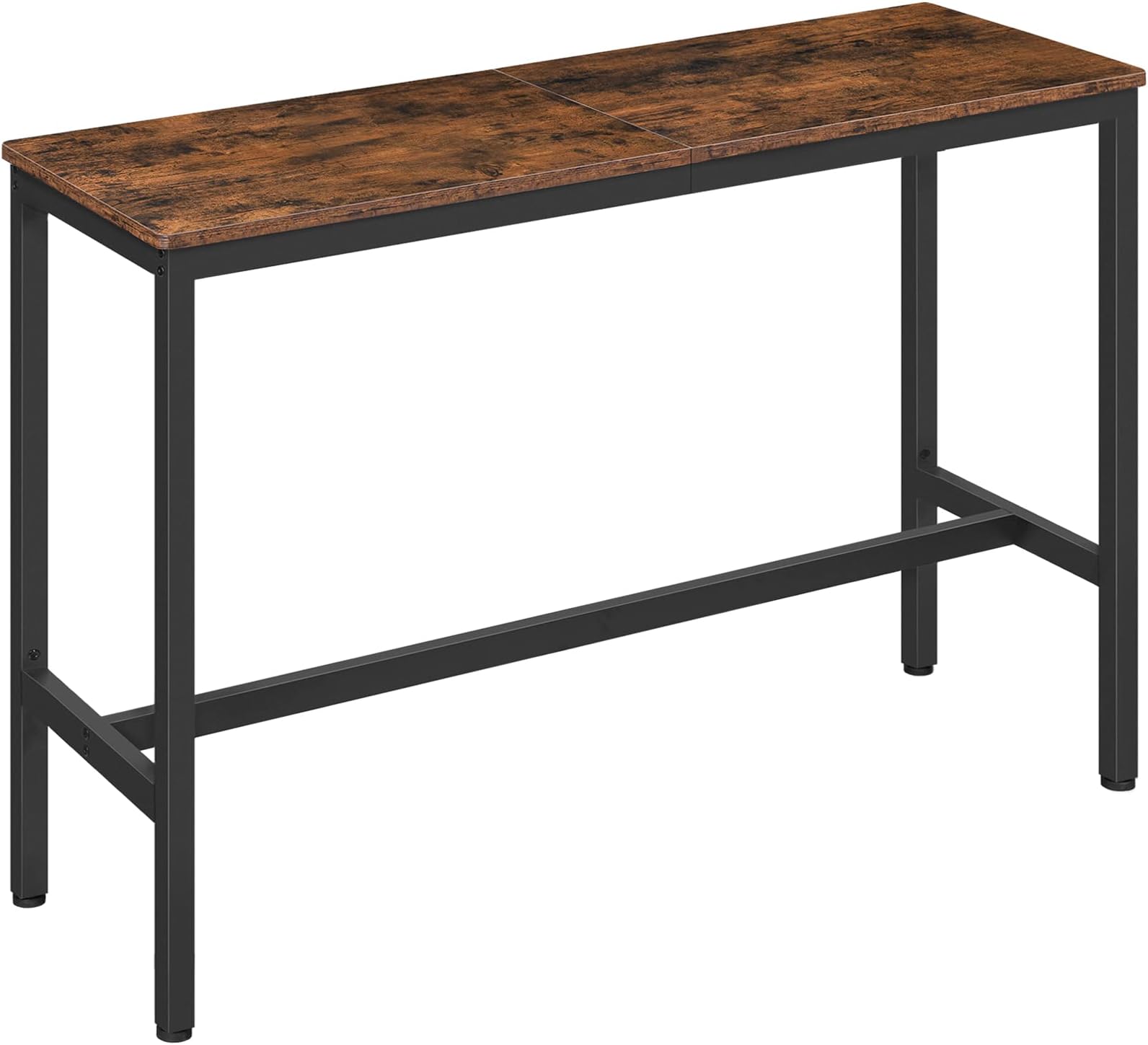 MAHANCRIS Bar Table, 47.2-Inch Rectangular Pub Table, Counter Height Dining Table Kitchen Bar Table for Dining Room,Living Room, Rustic Brown BTHR1001Z