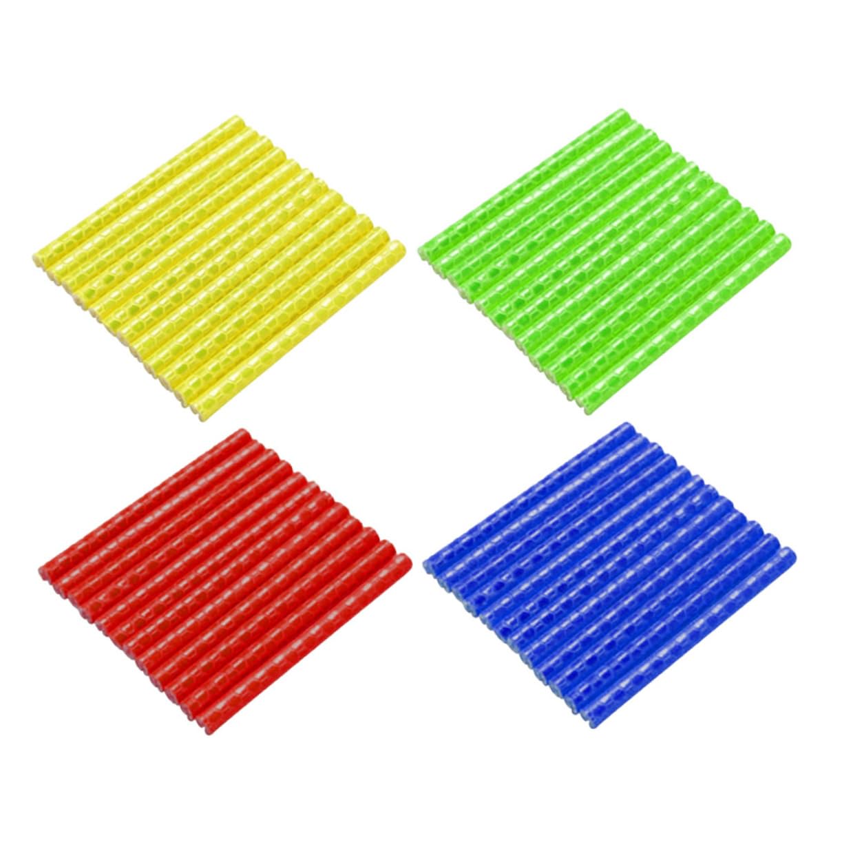 Mipcase 48Pcs Reflective Wheel Spokes Stickers Colorful Clips for Bike Safety Night Visibility Easy Installation Decoration for Outdoor Cycling Red