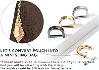 Vista 9 de CRAFTMEMORE Anillos en D de 5/8 pulgadas (ancho interior) con tornillo de cierre, grillete, soporte para llaves, herradura en forma de U, anillo