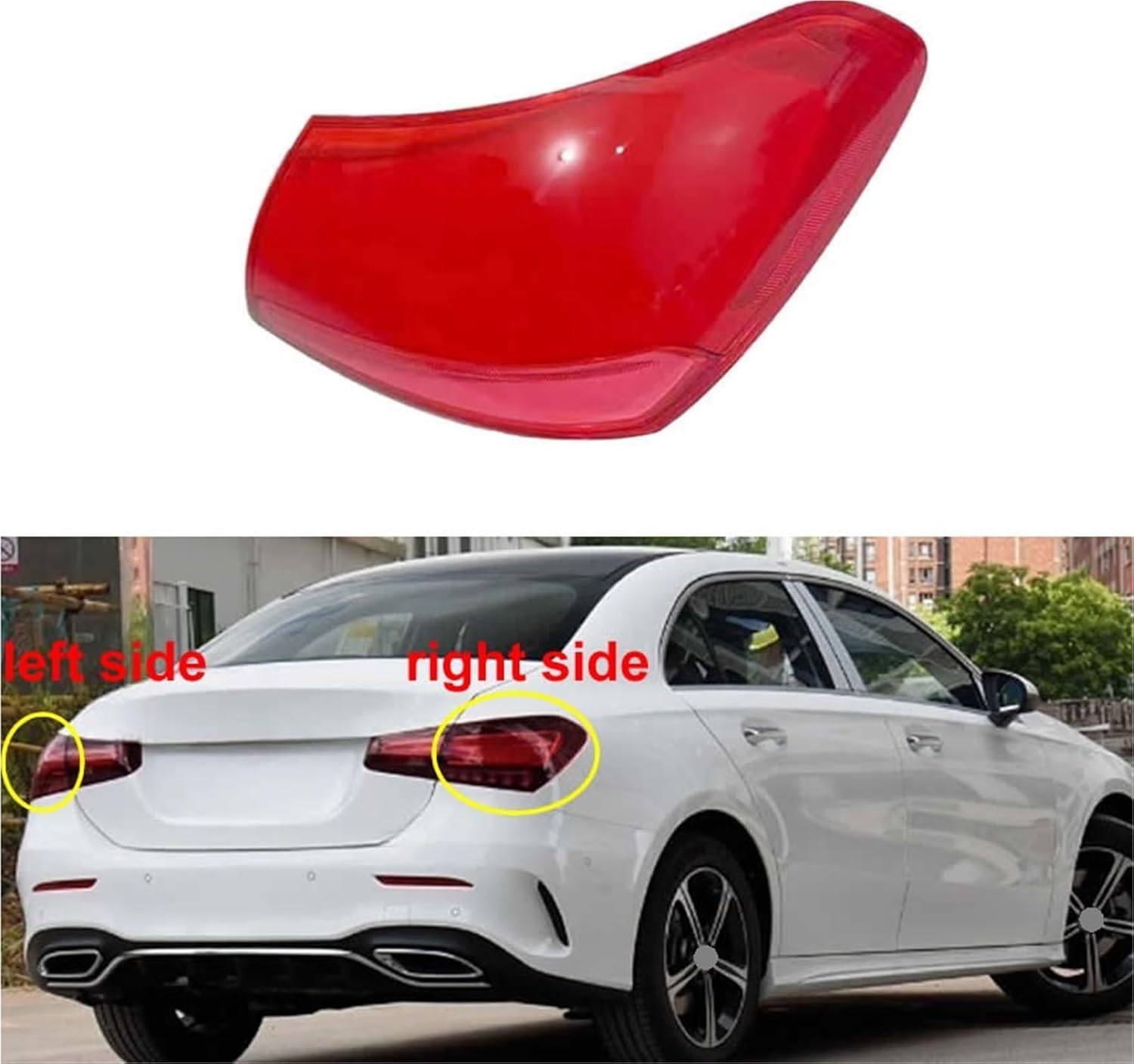 For Benz A-Class W177 A180L A200L 2023 2024 2025 Car Outer Tail Lamp Cover Taillamp Housing Brake Lights Mask(1PCS right side)