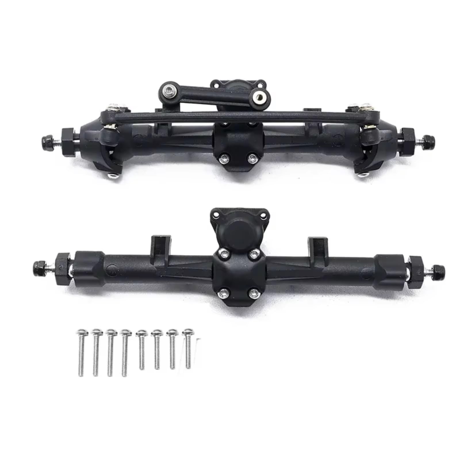 Compatible con Axial para SCX24 para Gladiator para Bronco C10 para Deadbolt para JLU 1/24 RC Crawler Car Parts Juego De Eje Portal Delantero Y Trasero Piezas