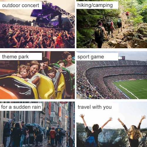 Image of Opret Portable EVA Raincoats for Adults, Reusable Rain Ponchos with Hoods and Sleeves Lightweight Raincoats, 2 Pack