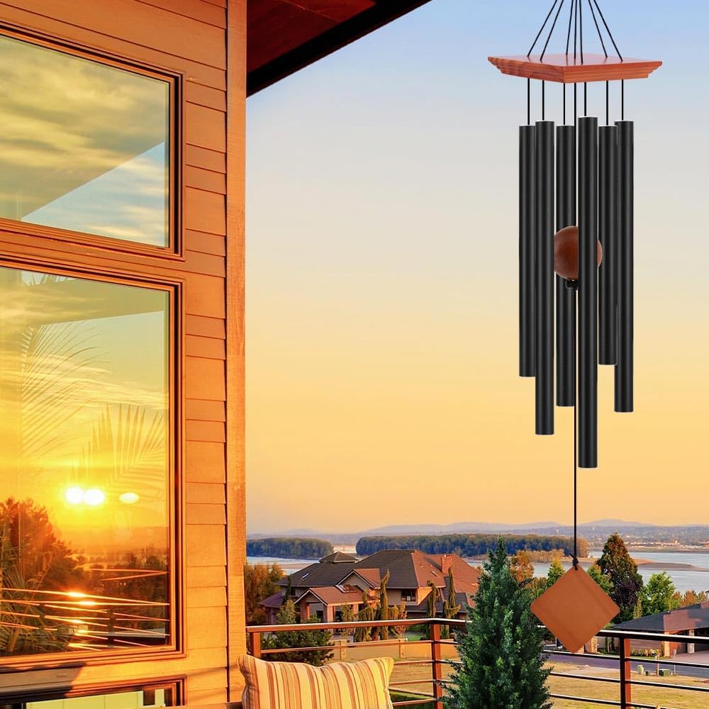 39" Deep Tone Large Wind Chimes for Outside Clearance, Memorial Sympathy Wind Chimes Outdoor for Porch Garden Yard Decor Patio,Sympathy Gifts for Loss of Loved One,Brown - Image 9