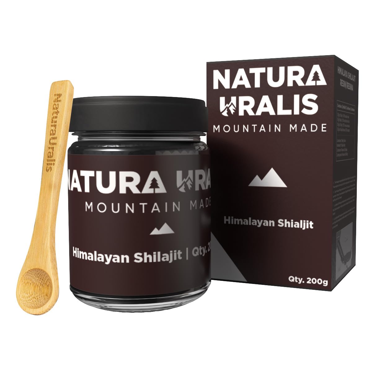 Naura Uralis Himalaya-Shilajit | 200g Organisches Shilajit-Mineralharz, Natürlich Geformt – Hochwirksames Schwarzes Shilajit Aus den Himalaya-Bergen