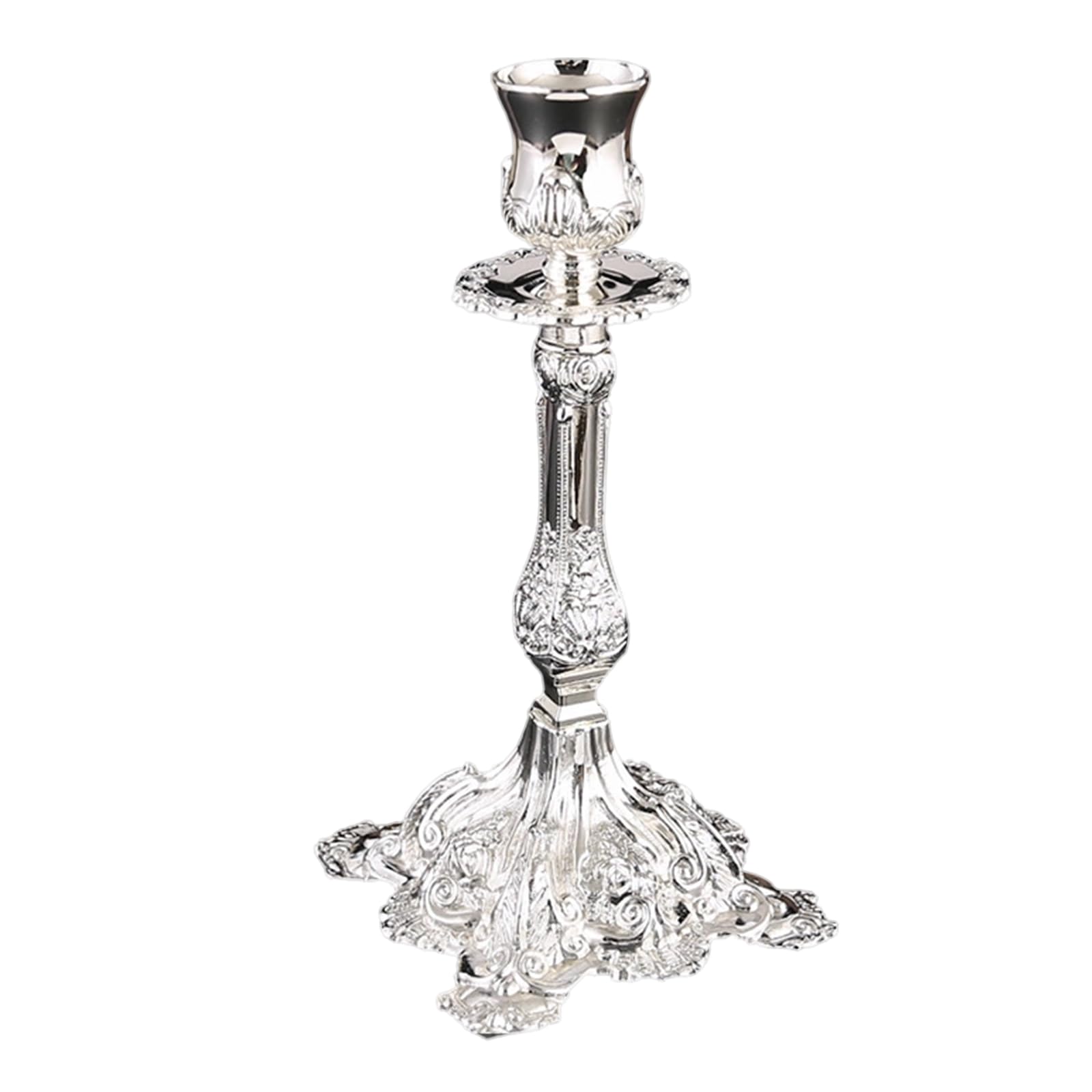Luxurious Antique Engraved Metal Taper Holders Elegant Candlestick Candelabra for Wedding Parties Centerpieces Dinner Stand