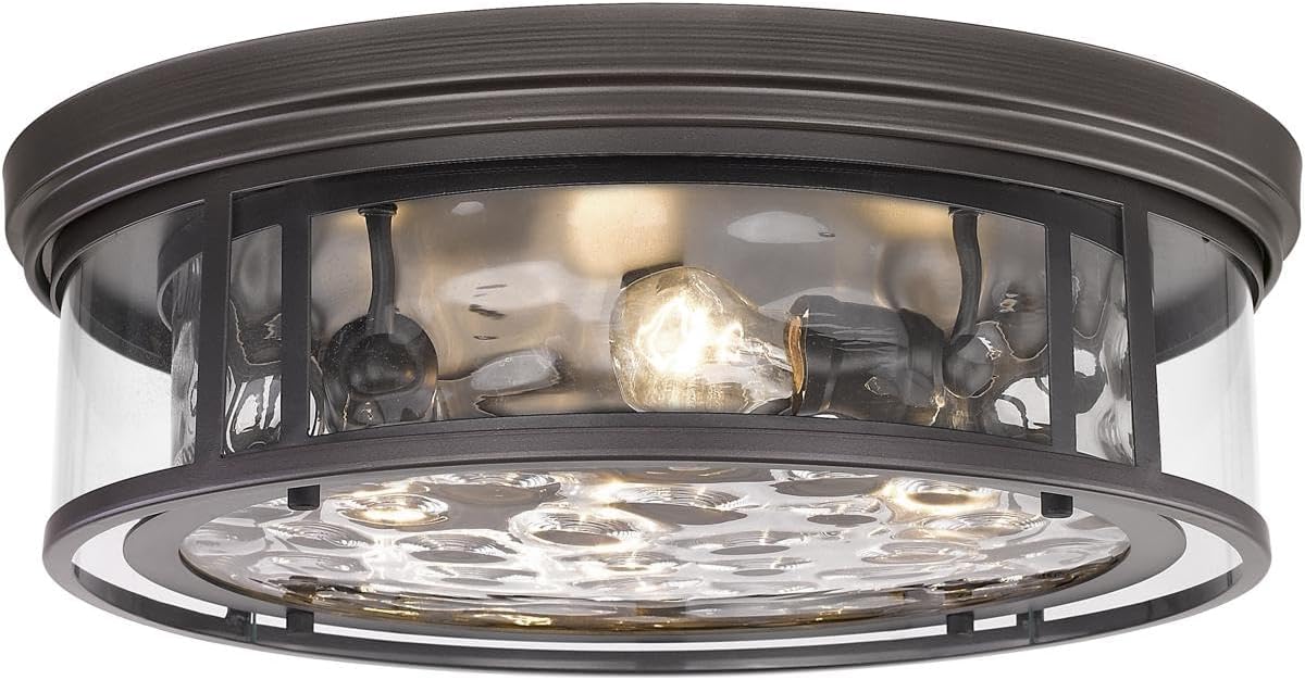 Z-Lite 493F4-BRZ Clarion Flush Mount, 4-Light 240 Total Watts, Bronze