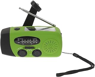 UKCOCO Rádio De Mão Lanternas De Sobrevivência Rádio Portátil Rádio De Emergência Rádio Solar Acampamento Rádio De Emergência Carregamento Solar Rádio Abs Verde Noaa Rádio Meteorológico