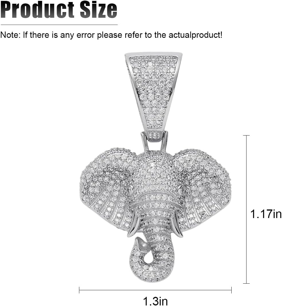 Bling Elephant Diamond Car Mirror Interior Hanging Ornament, Lucky Crystal Rhinestone Pendant Car Rear View Mirror Charm, Auto Accessories for Women (Silver) image 2