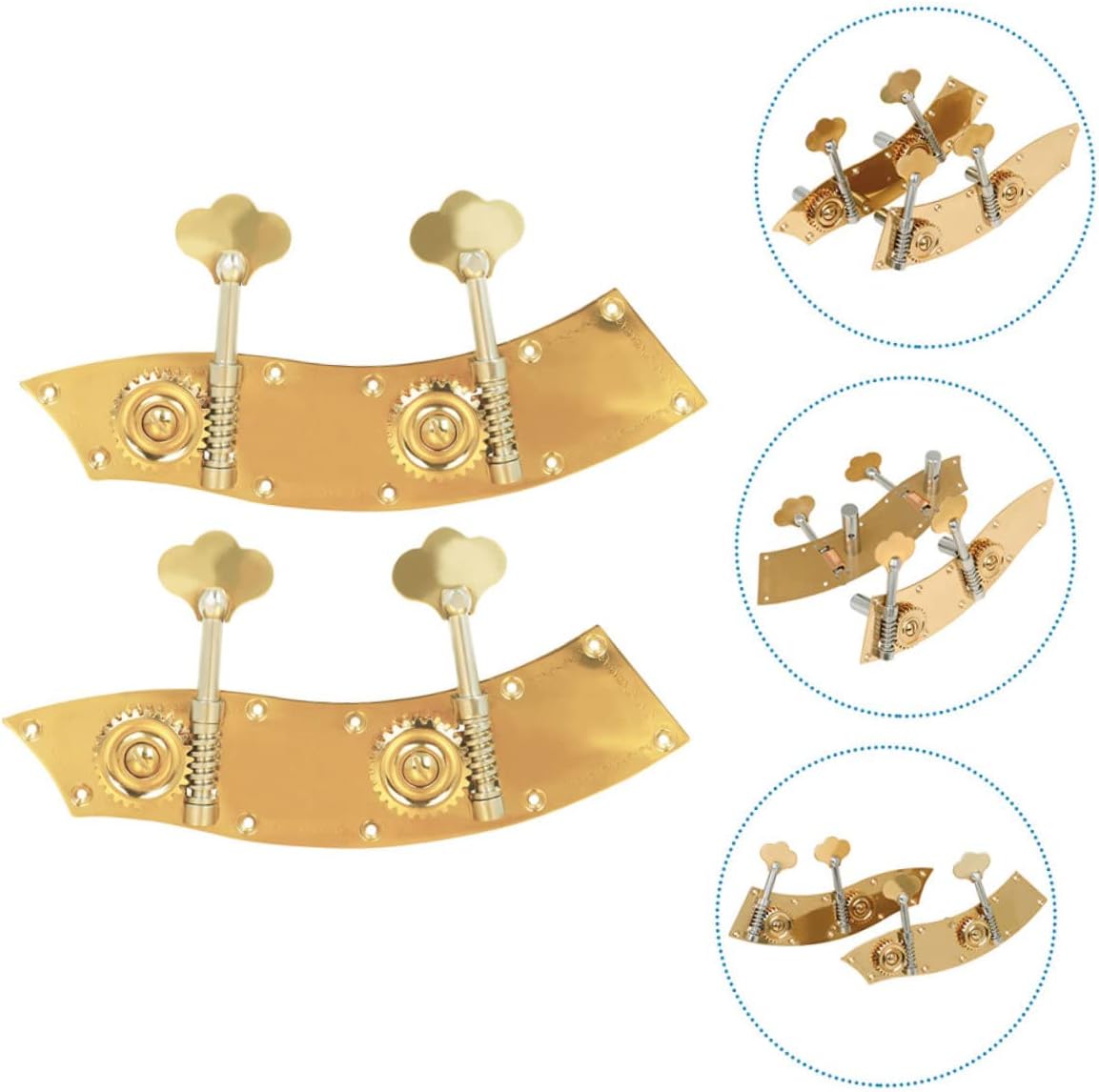 2pcs Double Bass Tuning Pegs Sturdy Tuning Pegs for Easy String Golden Replacement for Double Bass Accessories