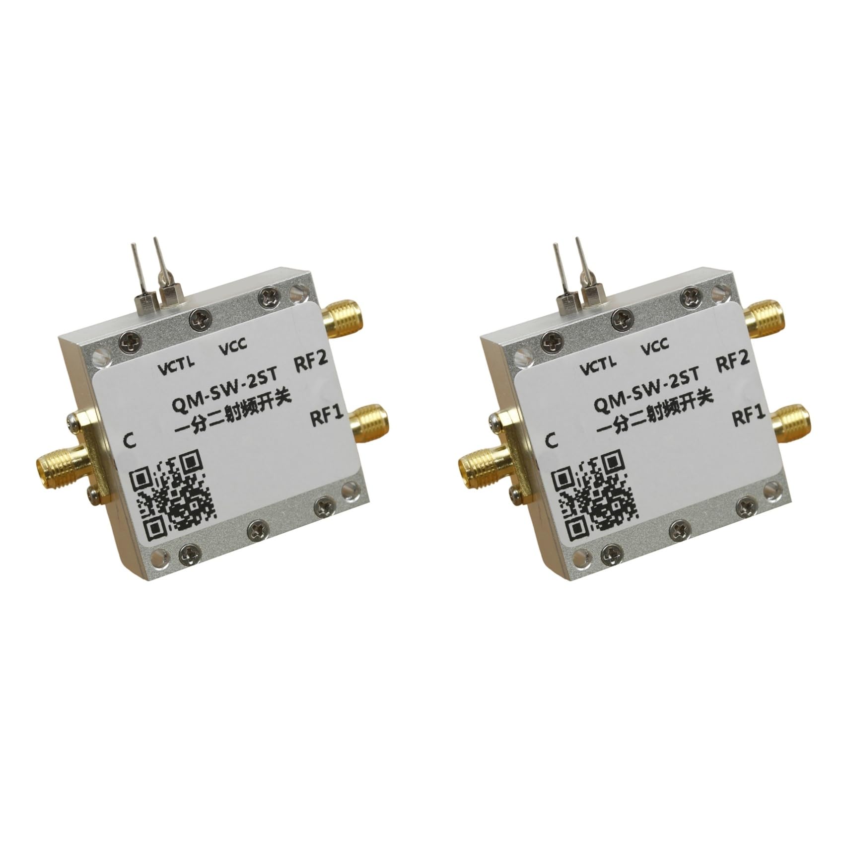 Jnchdghwa Silver 2X 0.1-6Ghz Switch Spdt One Off Two Selection Switch High Isolation Microwave Electronic Switch Switch