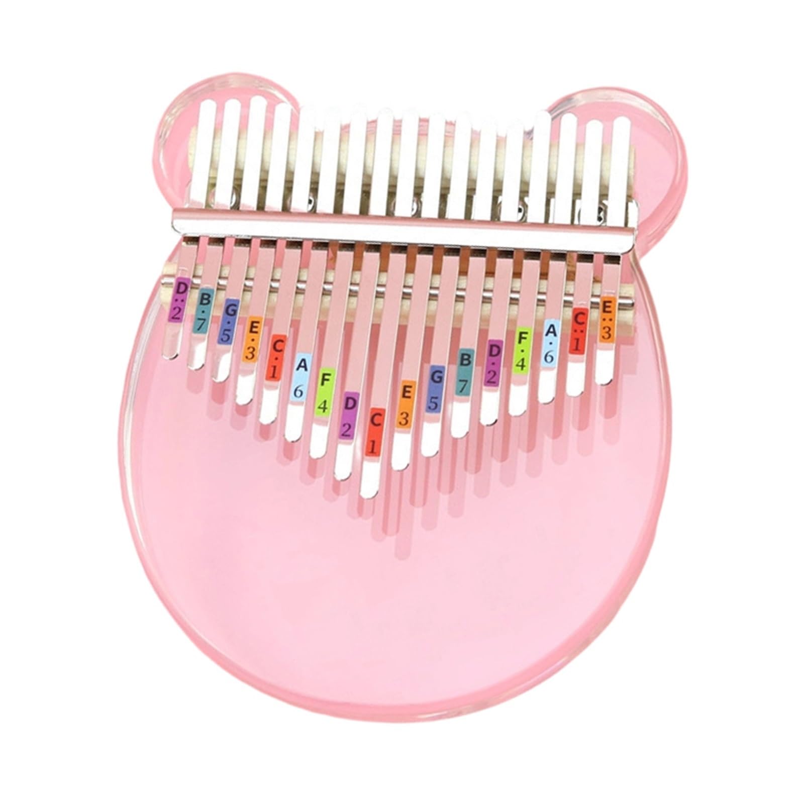 Kalimba Rosa O Transparente 17 Notas Instrumento Profesional De Estilo De Dedo Para Principiantes(3)