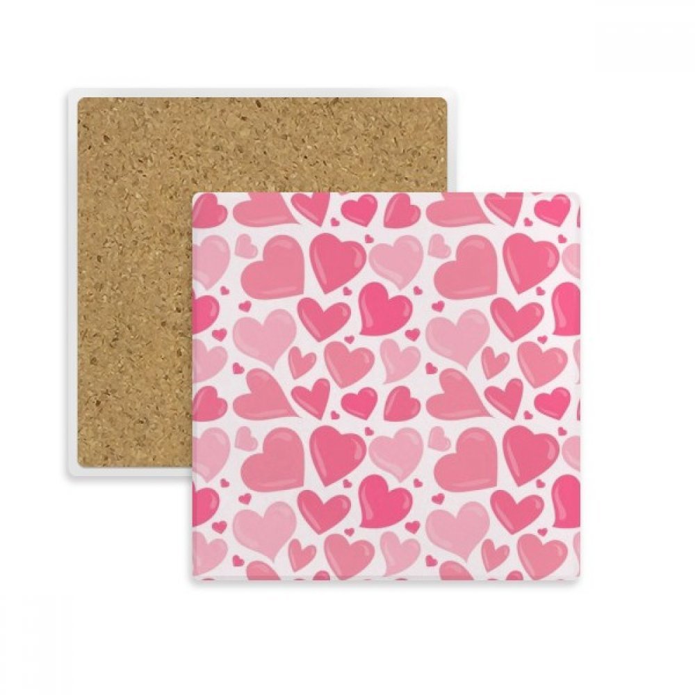 Porte-Pierre Absorbent Coaster Tasse Carré pour Cadeau de Boissons Rose
