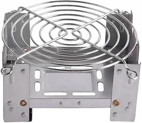 Estufa de campamento, estufa de emergencia de 3.8 x 3 x 0.8 pulgadas, estufa de campamento plegable gruesa con remaches de cobre, estufa de