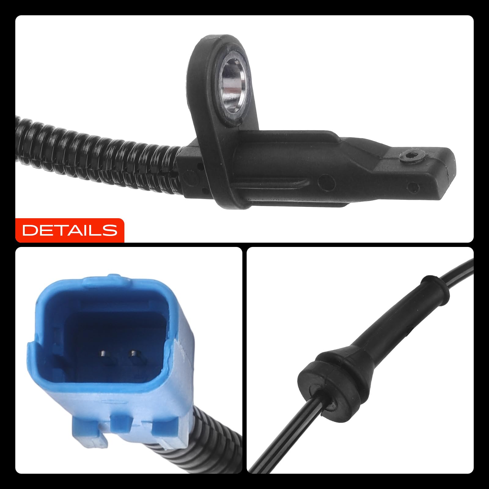 Frankberg Capteur ABS 2-Pôles Compatible avec 207 CC WD 2008 I CU 207 WA WC C3 II SC 207 SW WK Remplacer# 96550678