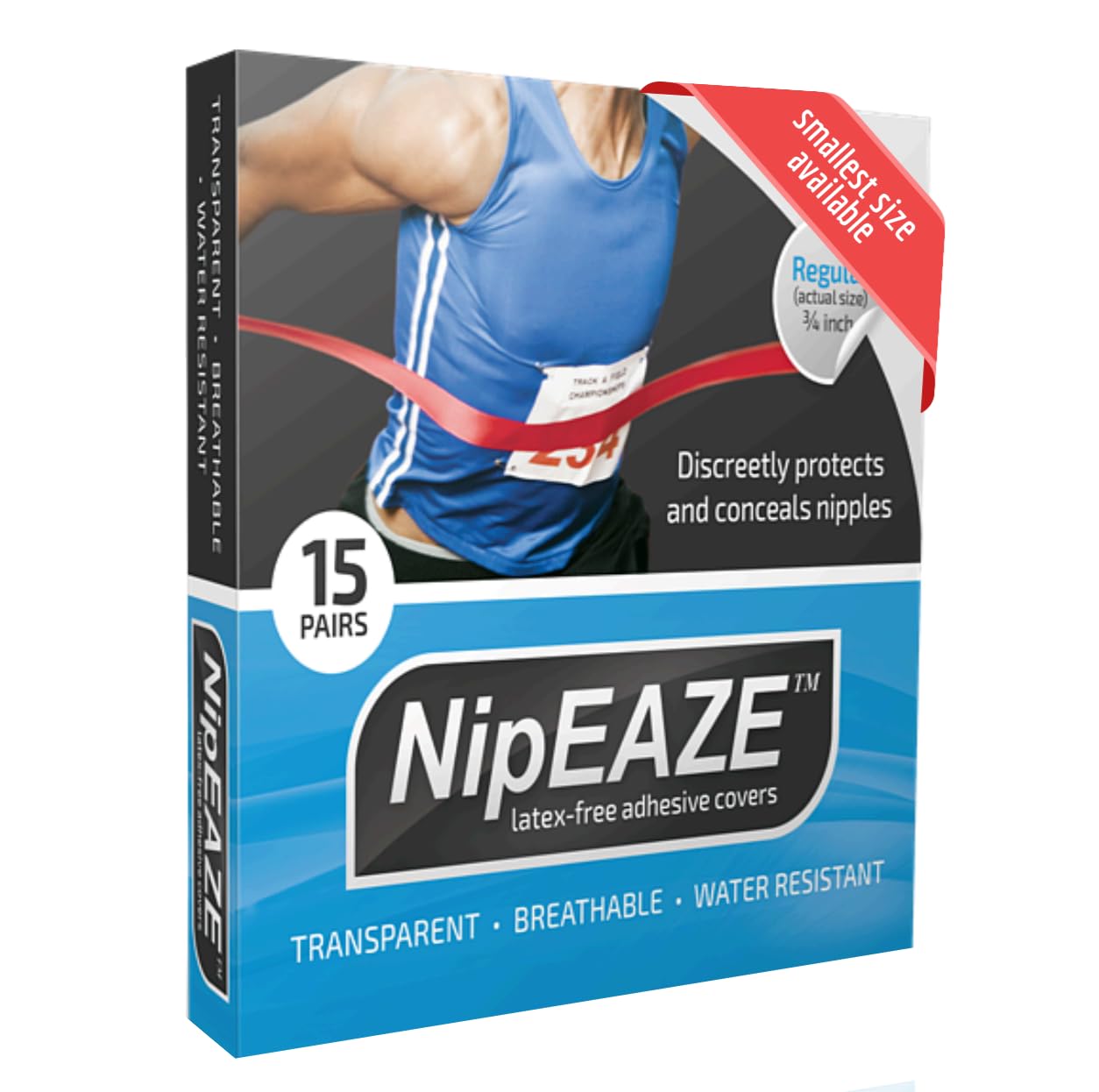 NipEaze - The Original Sports Nipple Cover - Nipple Chafing Prevention (1pack, Regular)