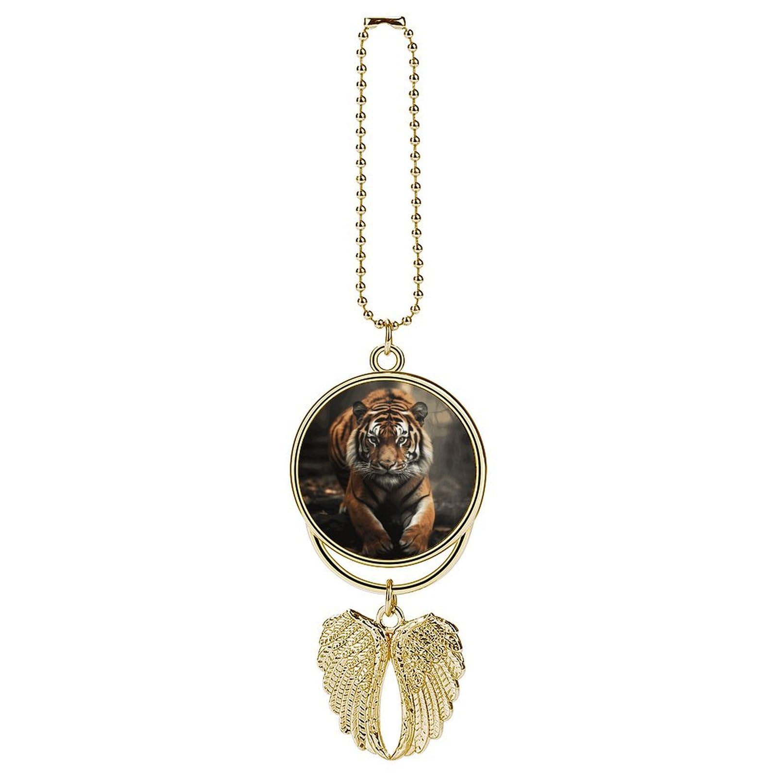 Wild Animals Tiger Car Charm Alloy Car Rear View Mirrors Hanging Ornaments Stylish Car Pendant Funny Auto Hanging Accessories Car Hanging Ornaments Gift for Women Men