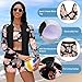 Holipick Orange Floral Long Sleeve Swimsuits for Women - 3 Piece Rash Guard with Shorts Zipper SPF Swim Shirt with Built in Bra M