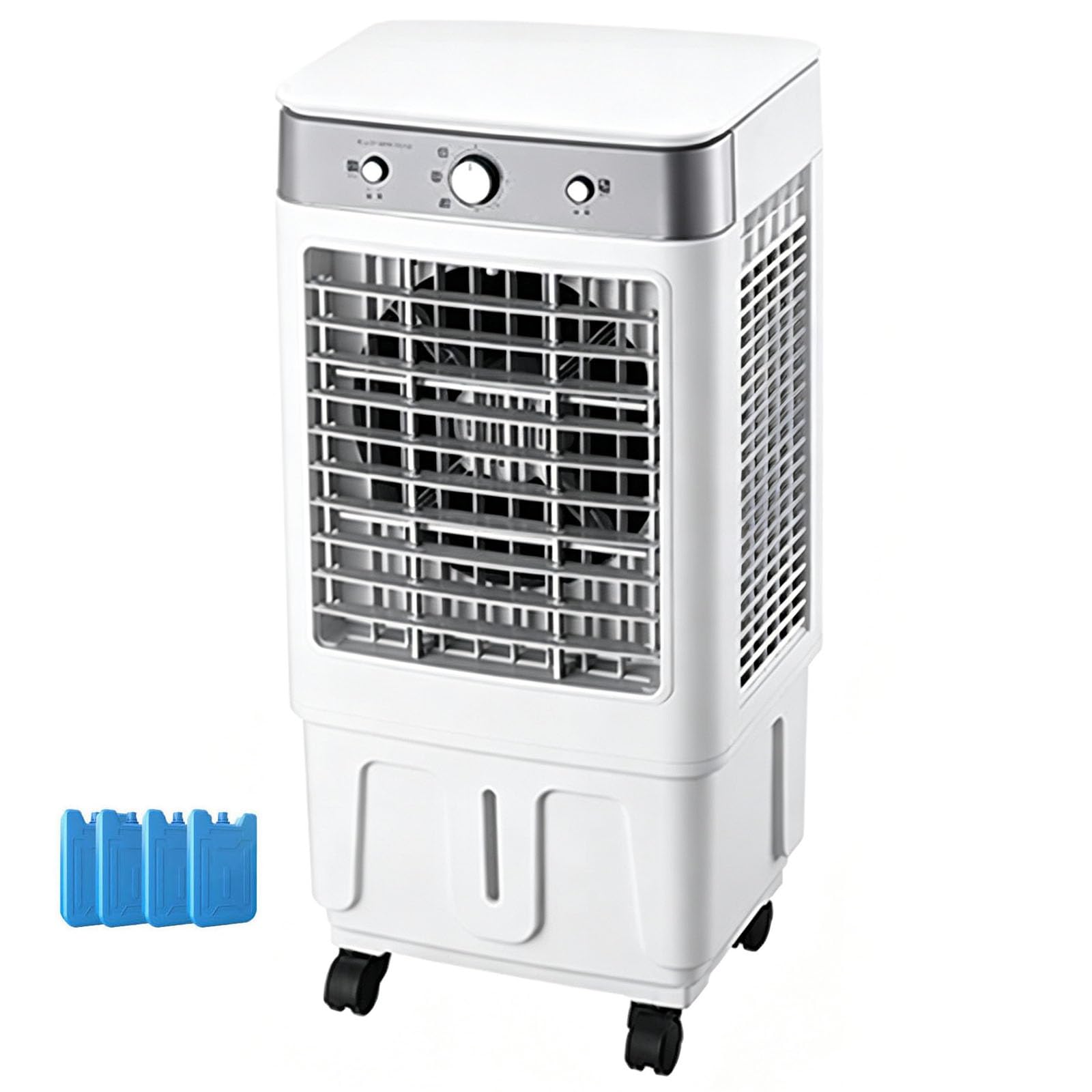 Lxrhlikg Green Evaporative Air Cooler, Swamp Cooler, 7.9 Gal Tank, 3 Speeds, 90° Oscillation, Knob, 140W, For Patio Garage Commercial