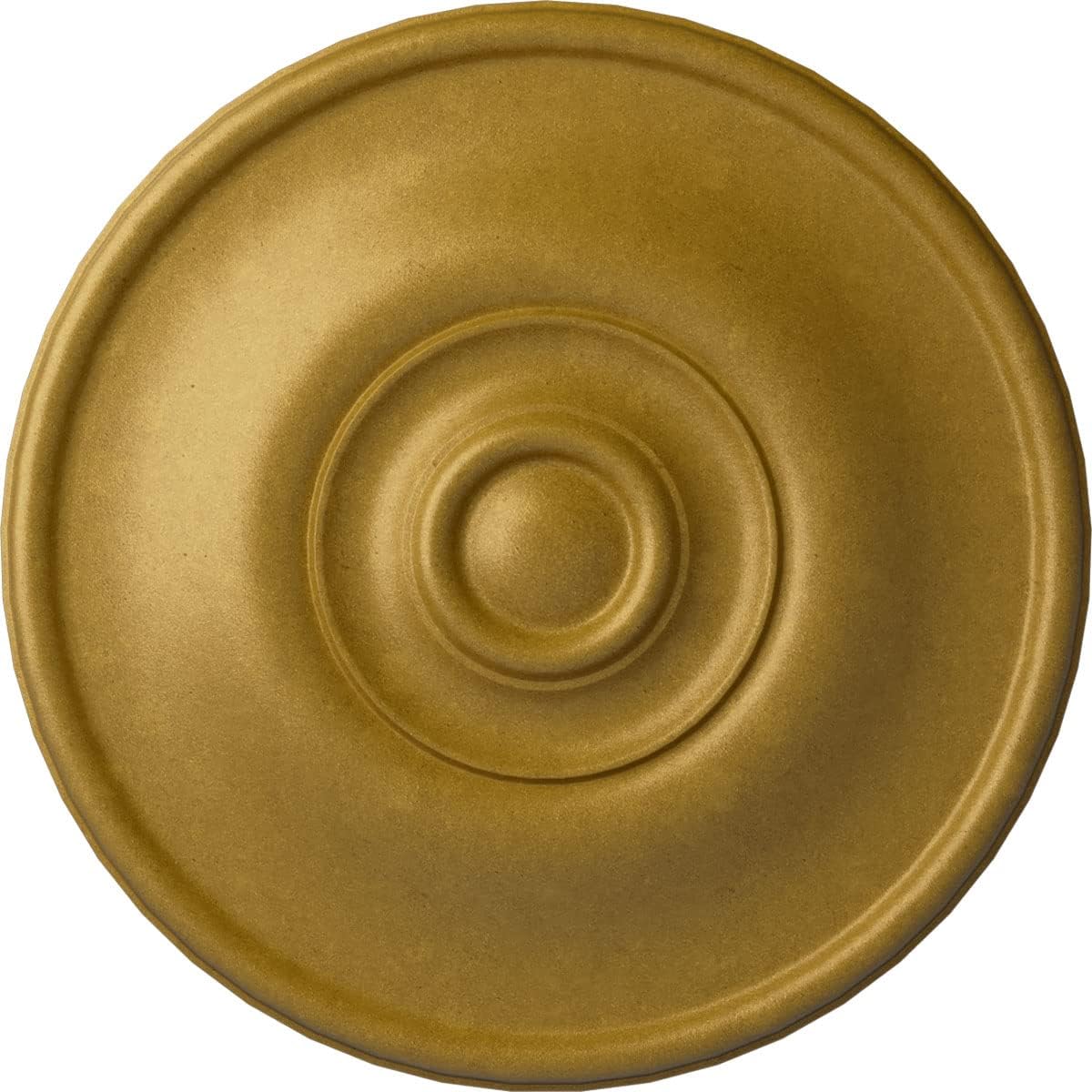 Ekena Millwork CM12JEPGS 11-3/4" x 3/8" Jefferson Ceiling Medallion, Pharaoh's Gold