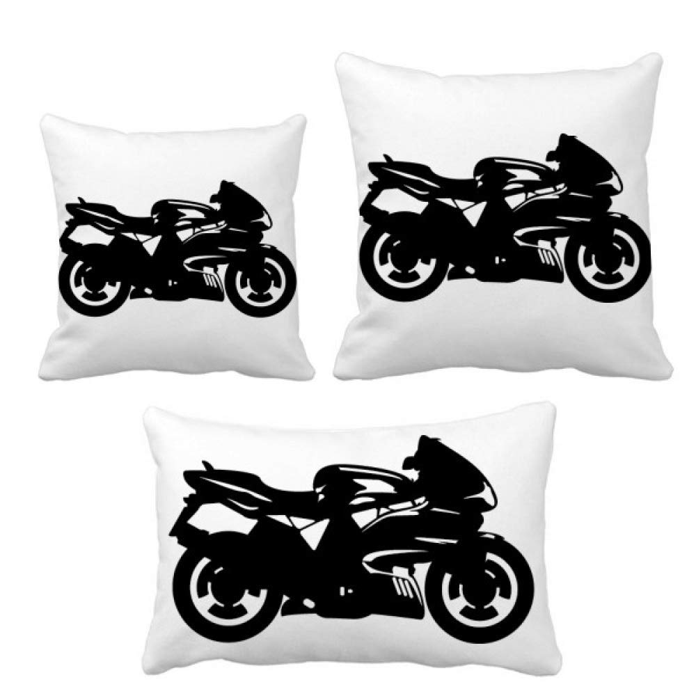 Housse de coussin moto mécanique noire DIYthinker pour déco salon