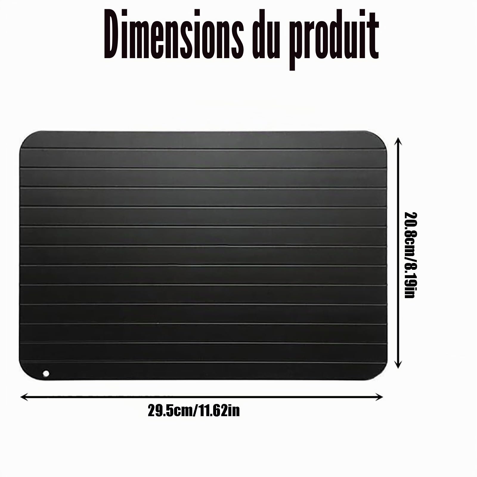 Plateau de Décongélation Rapide en Aluminium pour Viande Poisson Surgelés
