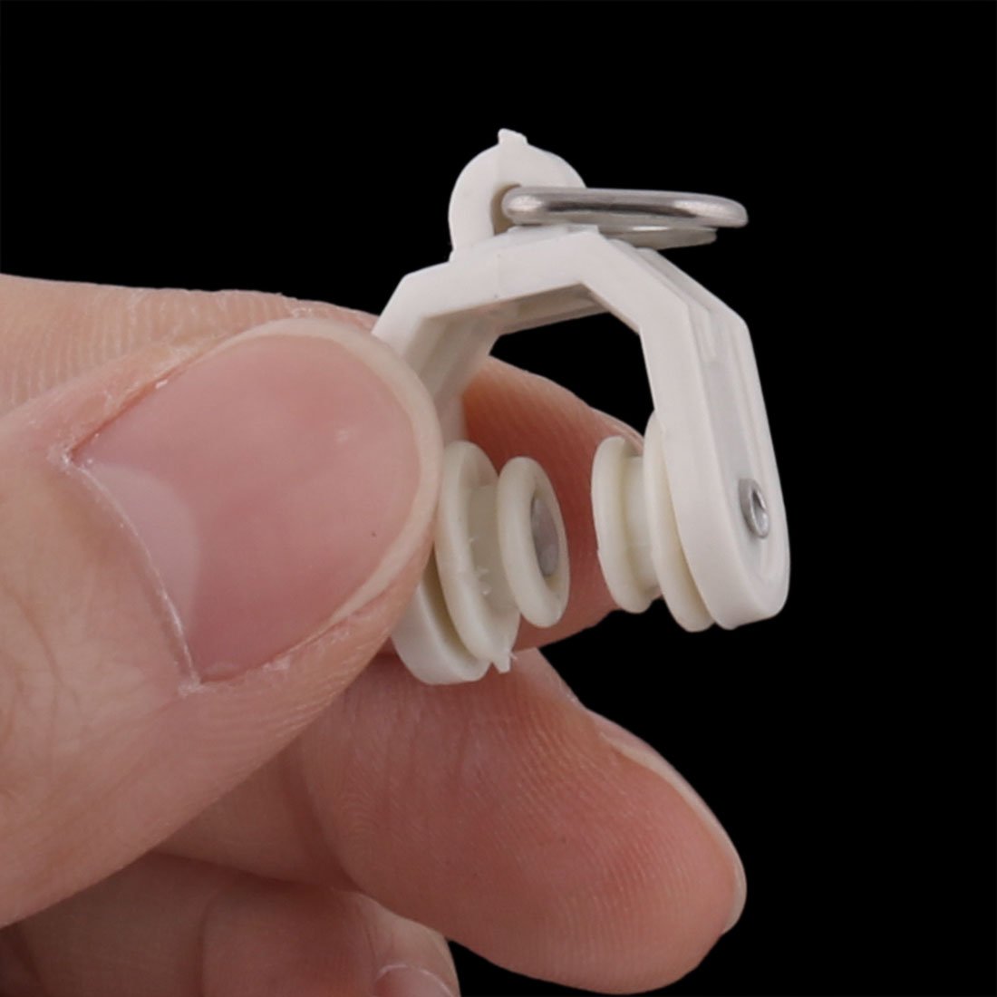 20 Roulettes De Rideau Blanc Dia 9mm - Pour Rails Coulissants Voilages - Plastique Et Métal - Lot Economique