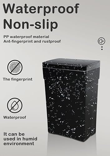 Miniatura 5 de Bote de basura automático de 13 galones, bote de basura de cocina, con sensor de movimiento con tapa, contenedor de basura eléctrico sin contacto de