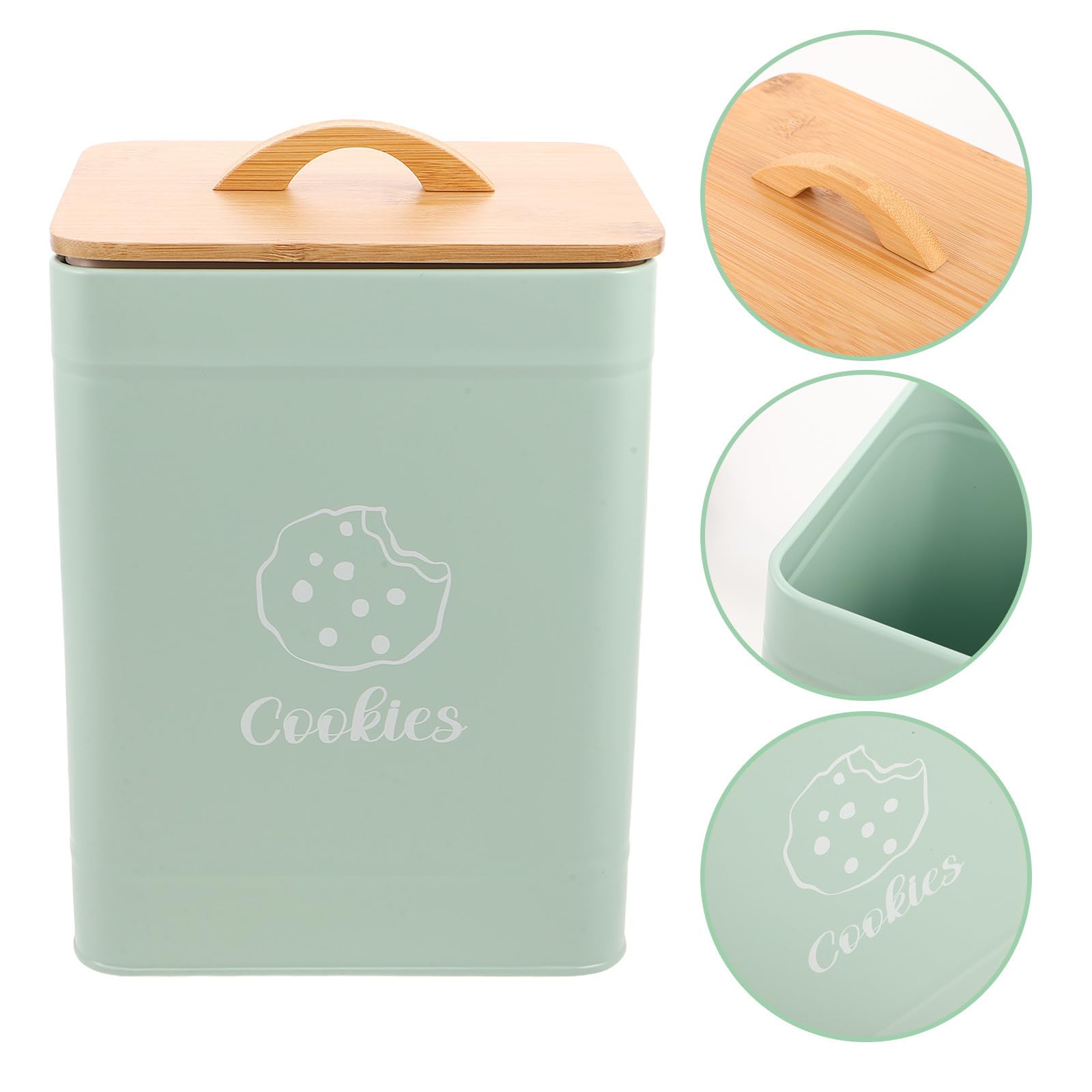 UKCOCO Barattolo per Biscotti con Coperchio Sigillato, Verde Chiaro