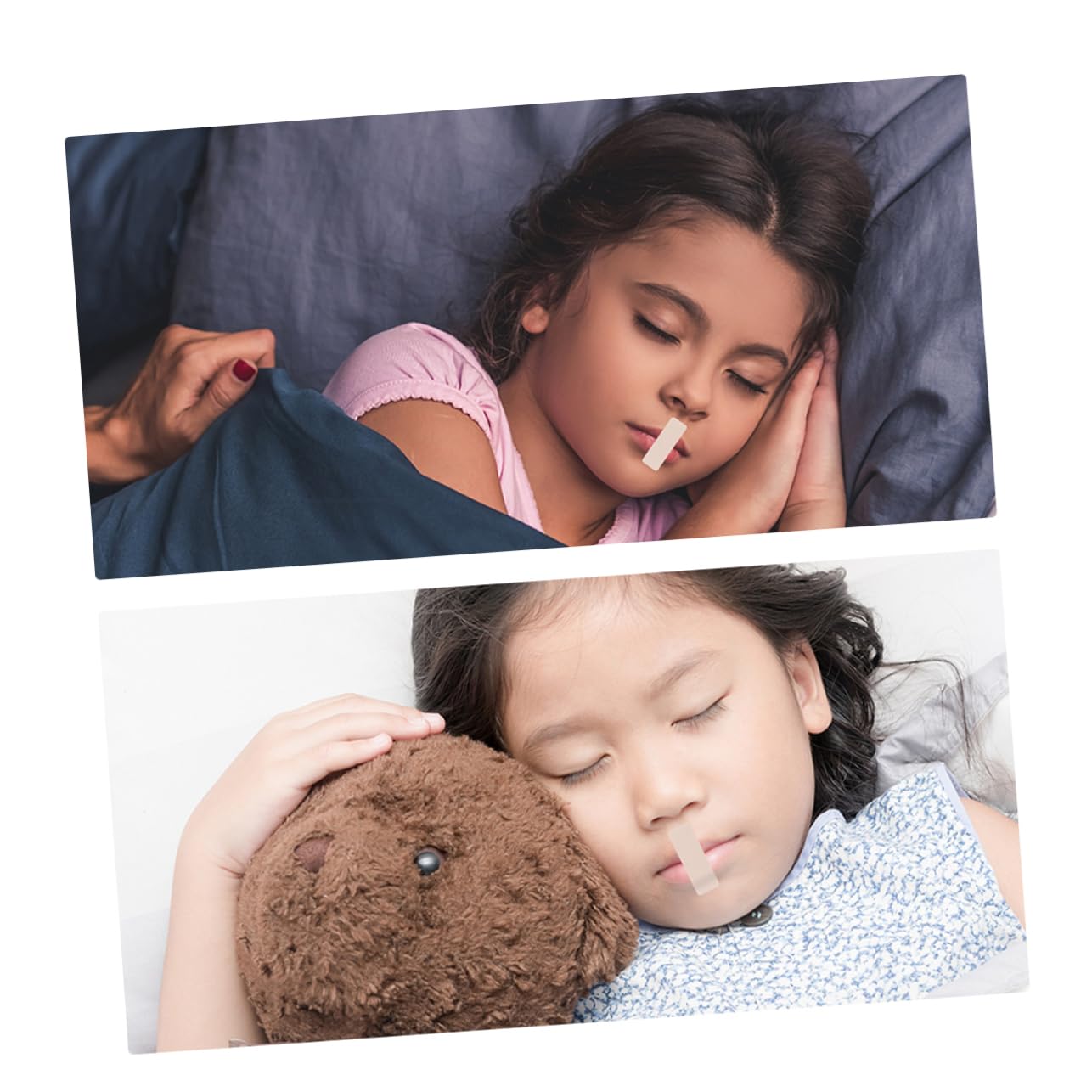 VALICLUD 2 Series Parche En La Boca Parche Corrector Respiratorio Ronquidos Pegatina De Corrección De Respiración Tira Para Dormir Tira De Respiración Para Dormir Gel De Sílice 2 Paquetes*2