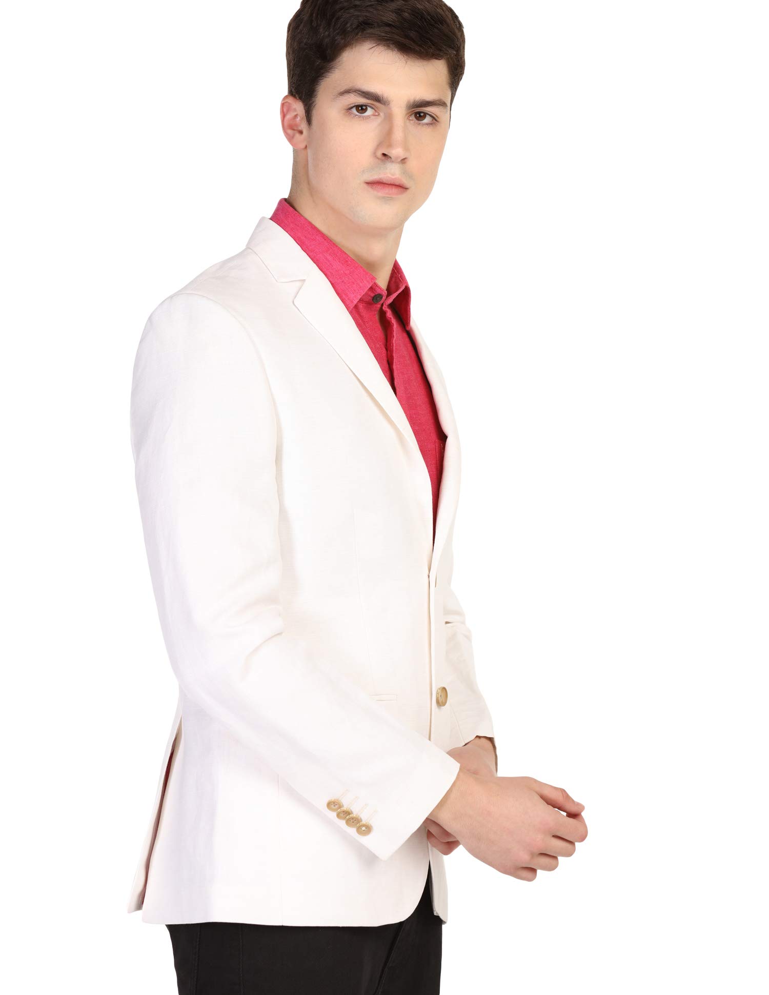 US Polo Association Men's Notch Lapel Regular fit Blazer (UFBZ0086_White_40)-image-32