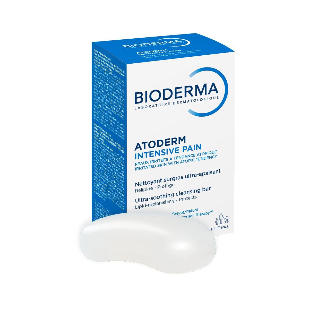 Bioderma Atoderm Intensive Pain Ultra-Soothing Cleansing Bar for Very Dry to Atopic Skin, 150g