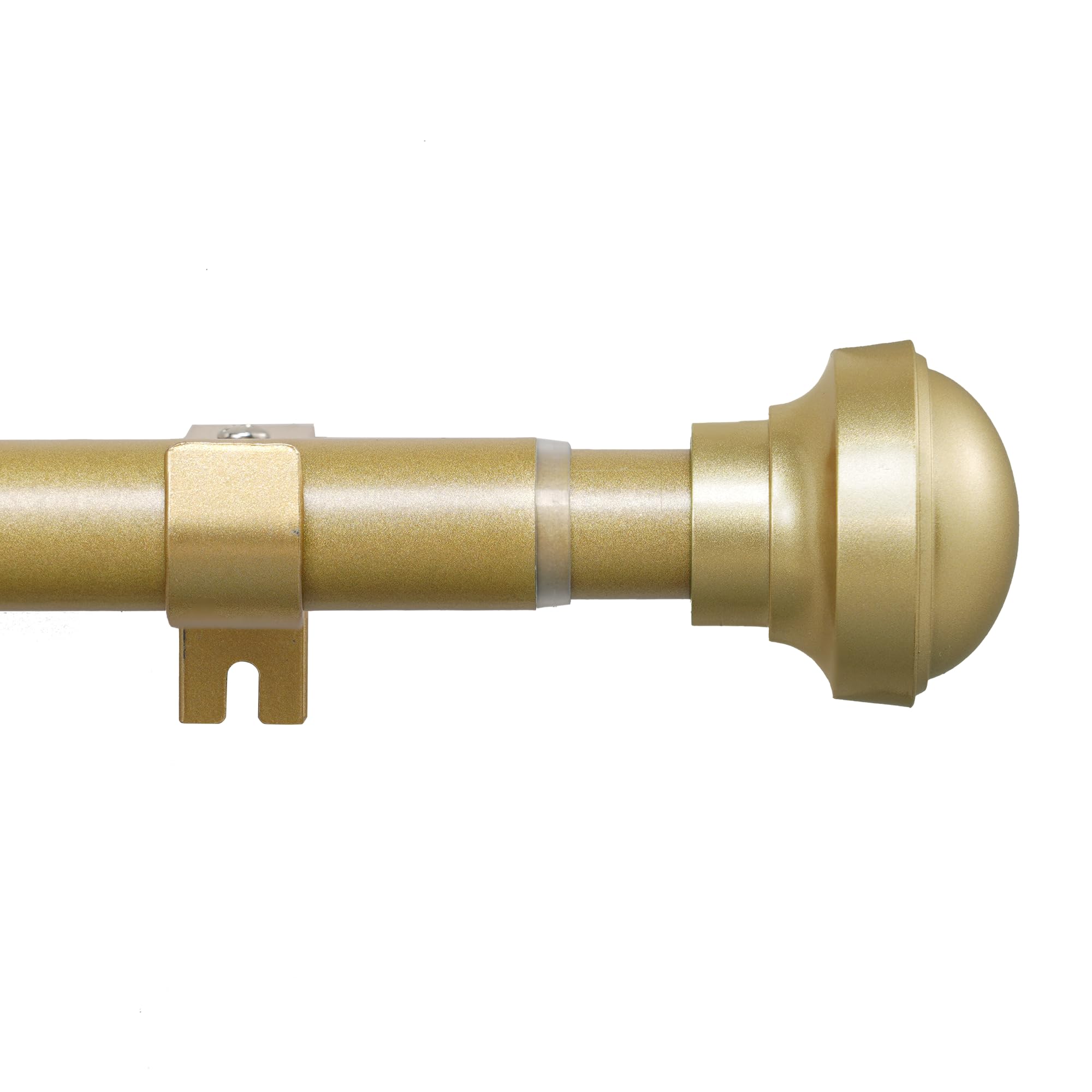 Gold Extra Long Curtain Rods for Windows 120 to 240 Inch, 1 Inch Adjustable Heavy Duty Curtain Rod Extra Long Set, Easy to Install with 5 Brackets,