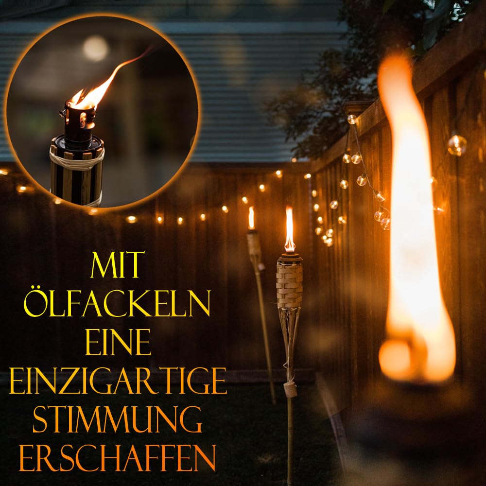 Lampenoel 1-48 Liter Lampenöl Oel Garten Fackeln Laterne Fackel Öl Innen Camping Flasche Oil Outdoor Öllampe Petroleum Lampe flüssig Gartenfackeln Flameup, Anzahl:24 L