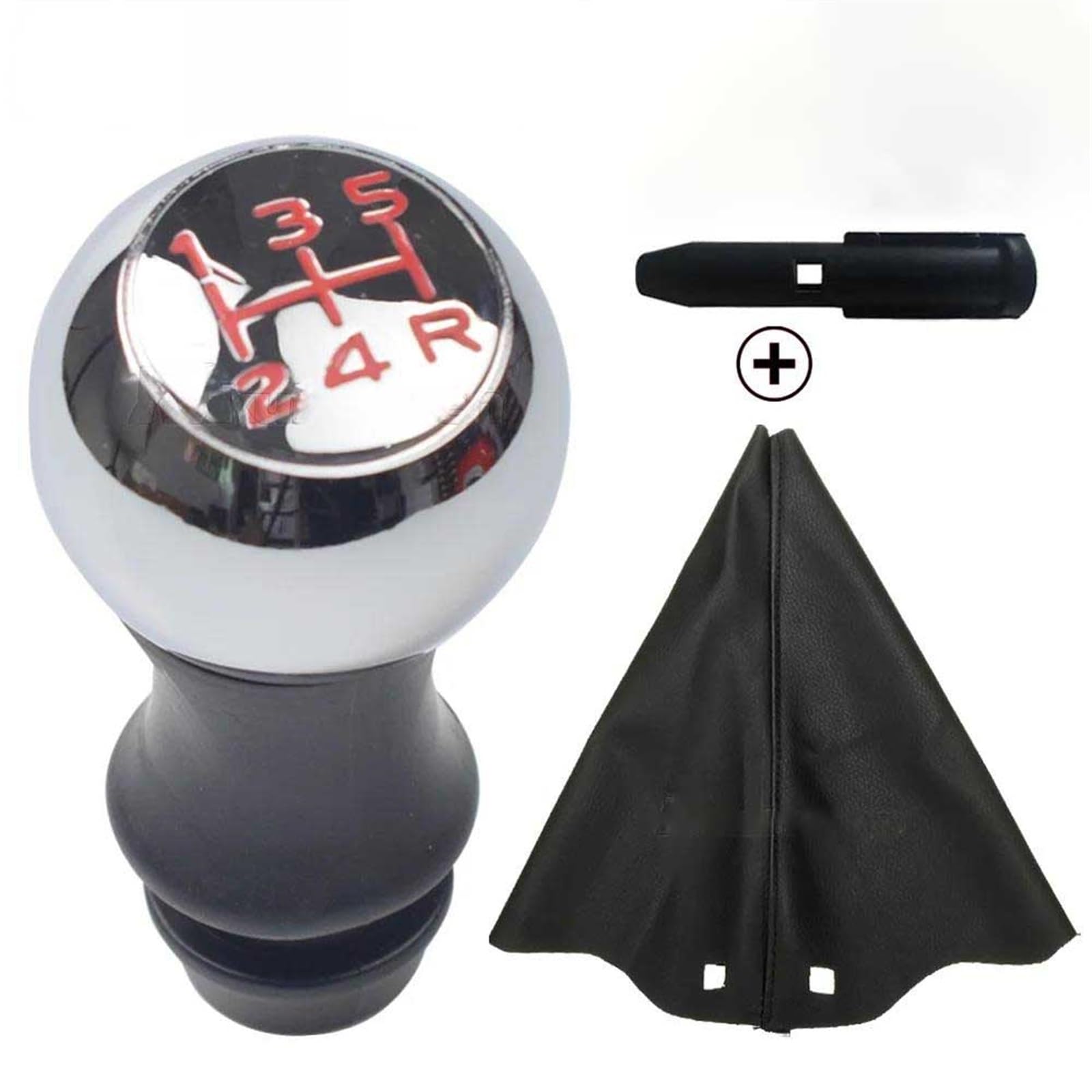 YDXHERTA for Peugeot 106/1007/206/107/306/307/308/2008/301/3008/406/508/605/807 Auto 5/6 Speed Manual Gear Stick Knob Lever Handball Spare Parts(Red-5R-5Speed-Set)