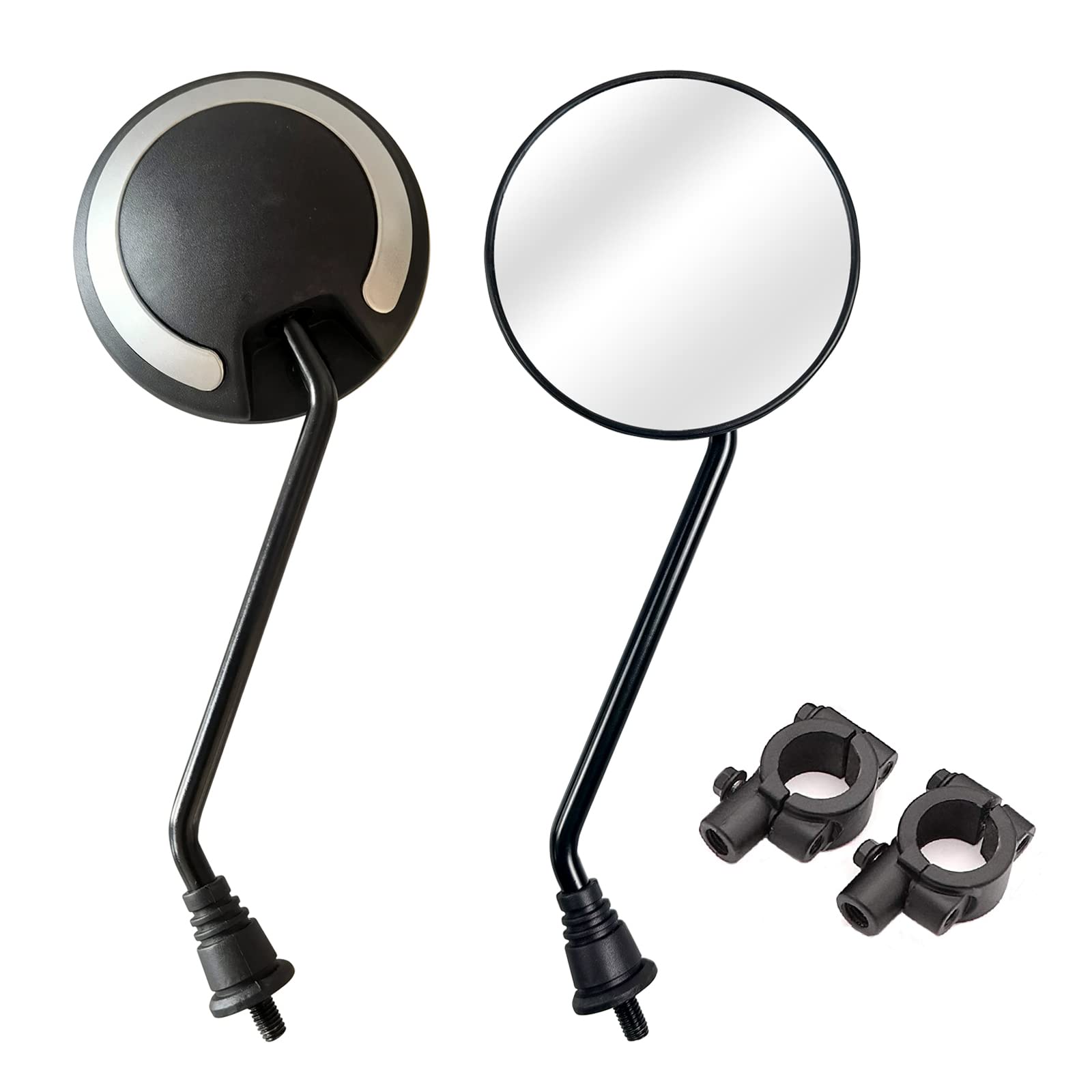 8MM Motorcycle Mirrors Universal for 7/8"Handlebars Bike Mirror Compatible with ATV Snowmobile Scooter Moped Dirt Bike Sportsman – Round Convex Mirrors