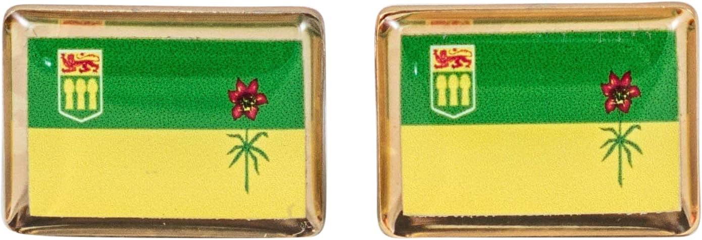 Saskatchewan Flag Cufflinks, Lapel Pins, Tie Bars, Earrings, Jewelry and Accessories